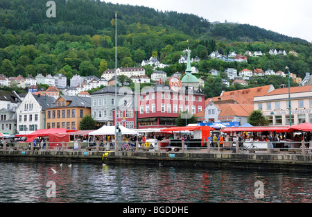 Fish market in Bergen, Norway, Scandinavia, Northern Europe Stock Photo