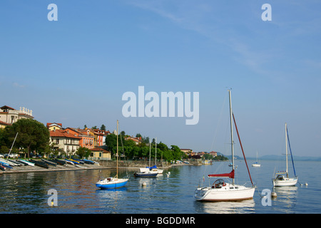 Boats in Verbania, Italy, Europe Stock Photo