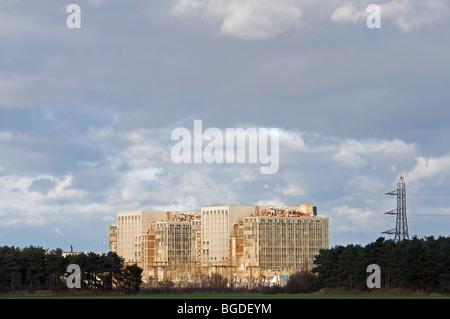 Bradwell nuclear power station which is undergoing decommissioning, Essex, UK. Stock Photo