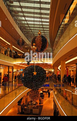 Christmas decorations in the 'Arkaden', shopping center, Nuernberger Strasse 7, Erlangen, Middle Franconia, Bavaria Germany, Eu Stock Photo