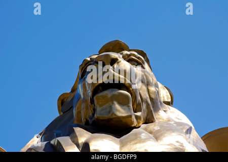 Lion of the MGM Grand hotel in Las Vegas, Nevada, USA Stock Photo