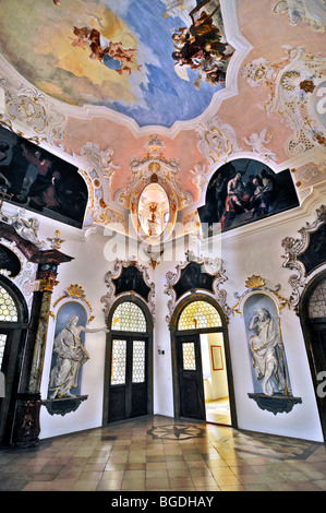 Vestibule of the chapel in the Benedictine Abbey in Ottobeuren, Bavaria, Germany, Europe Stock Photo