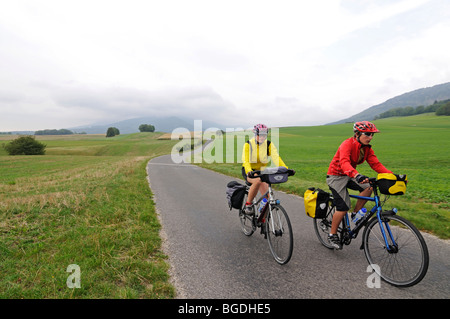 Cyclists are Lignerolle, Canton Vaud, Switzerland, Europe Stock Photo