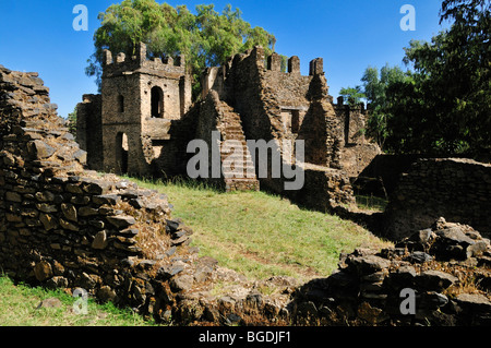Ruin of Turkish bath, Royal Enclosure Fasil Ghebbi, UNESCO World Heritage Site, Gonder, Gondar, Amhara, Ethiopia, Africa Stock Photo