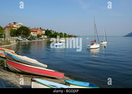 Boats in Verbania, Italy, Europe Stock Photo