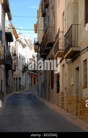 street scene in the mountain village of Relleu, Alicante Province, Comunidad Valenciana, Spain Stock Photo