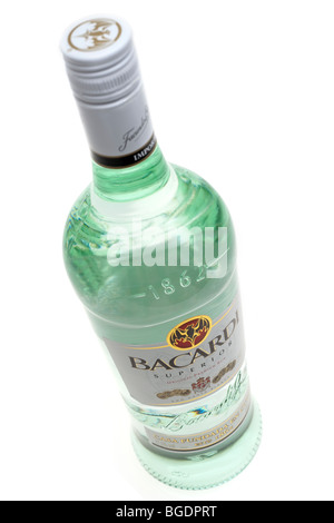 One litre bottle of 'Bacardi rum' Stock Photo