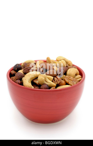 Bowl with mixed salted Nuts Stock Photo