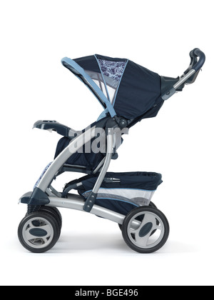 Modern convertible baby stroller isolated on white background Stock Photo