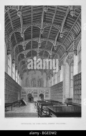 King’s College, interior of the Hall Stock Photo