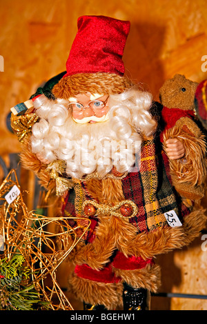Santa ornament at the Christmas Markets at the Hexenagger Castle, Hexenagger, Bavaria, Germany, Europe. Stock Photo