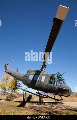 Huey Helicopter at the Vietnam Memorial in New Mexico Stock Photo