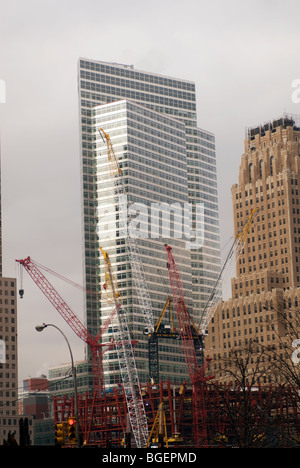 West Street in Lower Manhattan with its skyscrapeers (50 West Street
