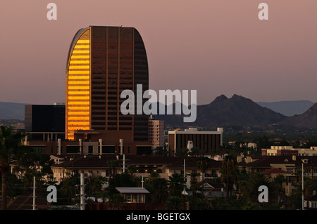 Uptown Phoenix buildings at sunset Stock Photo