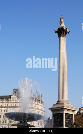 Nelson's column, London, England Stock Photo