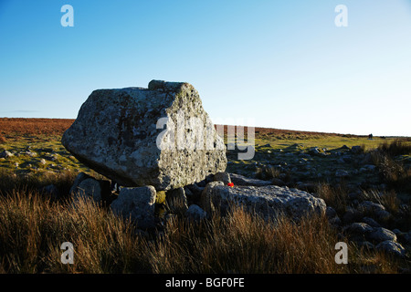 Arthur's Stone on Cefn Bryn, Gower, South Wales, UK. Arthur's Stone is a neolithic burial chamber or a Cromlech Stock Photo