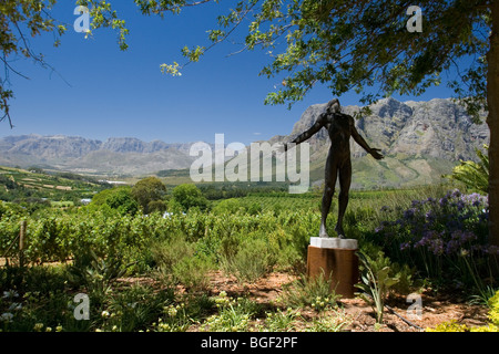Modern art sculpture at Delaire Graff Estate South Africa Stock Photo