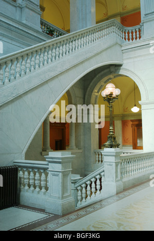 Grand Stair Hall of the Senate Building. Ohio Statehouse. Columbus, Ohio, USA. Stock Photo