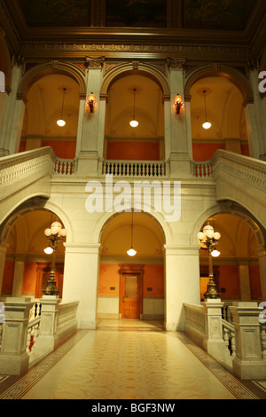 Grand Stair Hall of the Senate Building. Ohio Statehouse. Columbus, Ohio, USA. Stock Photo