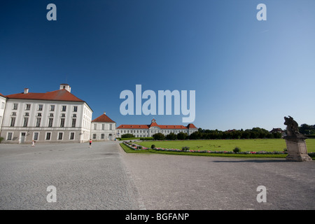 The Nymphenburg Palace (German: Schloss Nymphenburg), i.e. 'Nymph's Castle', is a Baroque palace in Munich, Bavaria Stock Photo