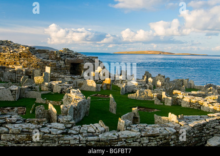 The Pictish / Norse site of the Broch o' Gurness on the Knowe o' Aikerness Mainland Orkney Isles Scotland.  SCO 5800 Stock Photo