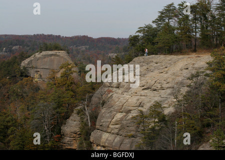 Red River Gorge Kentucky Courthouse rock fall colors Stock Photo