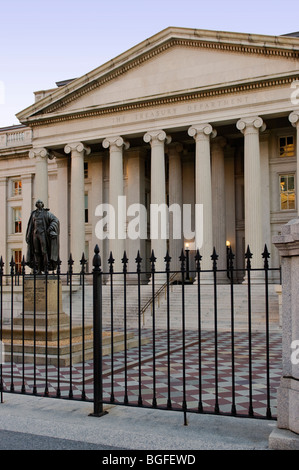 The United States Treasury Building in Washington DC. Stock Photo