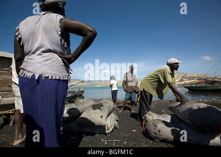 Port at Gonaives, Artibonite Department, Haiti Stock Photo