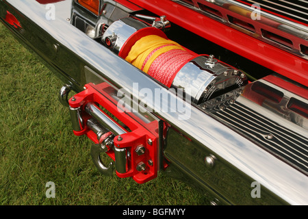 Truck Winch. Beavercreek Popcorn Festival Car Show. Beavercreek, Dayton, Ohio, USA. Stock Photo
