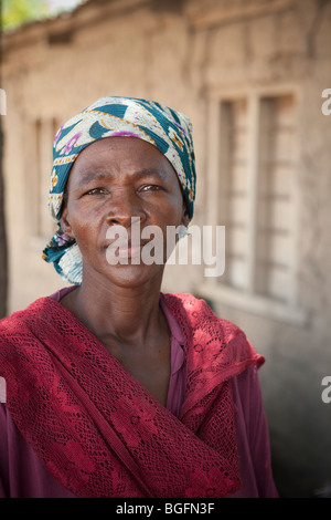 An HIV positive woman in the town of Mererani, Tanzania, East Africa. Stock Photo