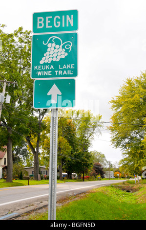 Finger Lakes Region New York Wine Trail Lake Keuka Stock Photo