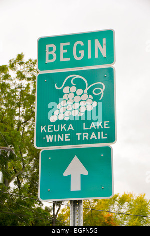 Finger Lakes Region New York Wine Trail Lake Keuka Stock Photo