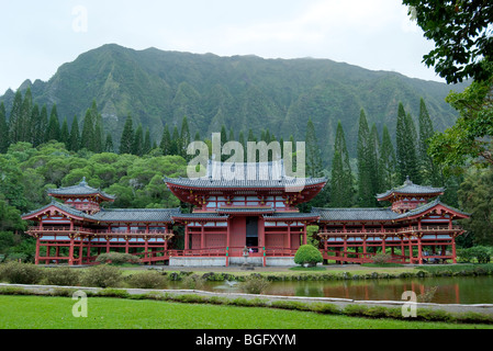 Byodo-In Temple on the island of O'ahu in Hawaii Stock Photo