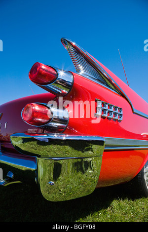 Rear view at a old american car Stock Photo