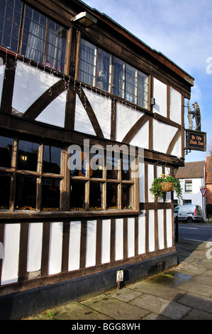 Ye Olde Black Bear Inn, High Street, Tewkesbury, Gloucestershire, England, United Kingdom Stock Photo