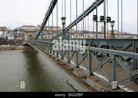 Jan 01, 2010 - Budapest, Hungary - The Chain Bridge Stock Photo