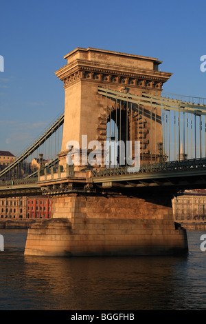 Jan 01, 2010 - Budapest, Hungary - The Chain Bridge Stock Photo