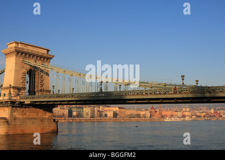 Jan 01, 2010 - Budapest, Hungary - The Chain Bridge Stock Photo