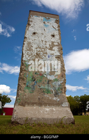 Original Section of the Berlin Wall on display at Mennonite Heritage Village in Steinbach,Manitoba;Canada,North America Stock Photo