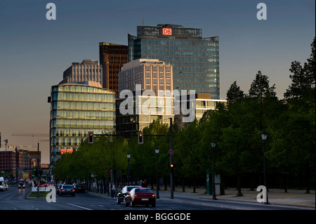 High-rise buildings on Potsdamer Platz, Potsdam Square, Berlin, Germany, Europe Stock Photo