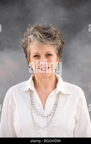 Active senior woman portrait.  Image is model / property released. Stock Photo