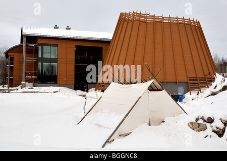 L'Hotel-Musee de Wendake hotel-museum is pictured in the Huron reserve of Wendake near Quebec city Stock Photo