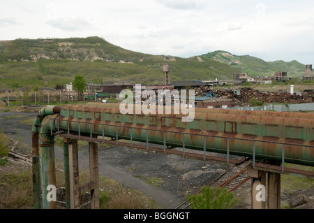 Disused Carbosin Factory causing pollution in Copsa Mica Romania Eastern Europe