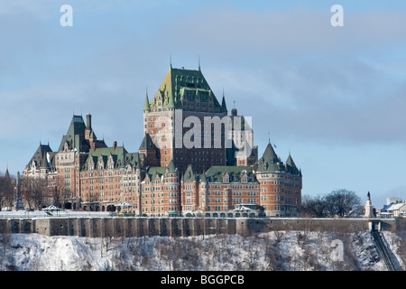 The Chateau Frontenac grand hotel, one of the most popular attractions in Quebec City Stock Photo