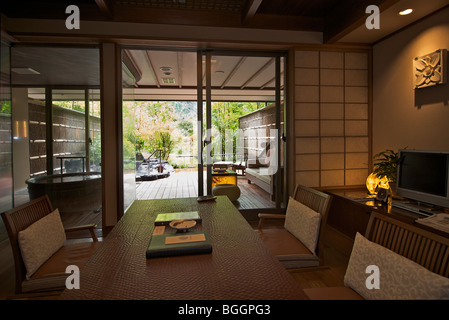 Hakone Ginyu. Traditional Japanese ryokan and spa. Hakone, Japan. Guest accommodation Stock Photo