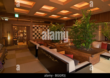 Hakone Ginyu. Traditional Japanese ryokan and spa. Hakone, Japan. Lounge Stock Photo