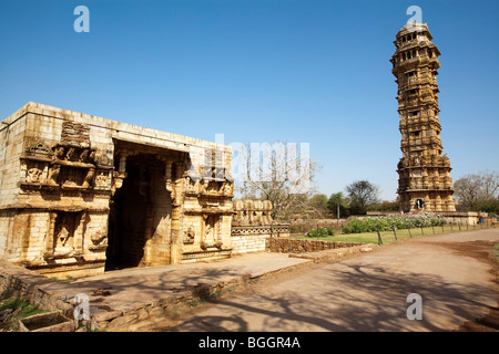 inside the Chittorgarh fort aera in rajasthan state in india Stock Photo