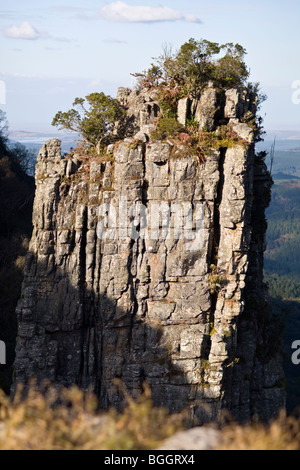 Pinnacle rock, Drakensberg escarpment, centrally situated in the Panorama tourist region of Mpumalanga Stock Photo