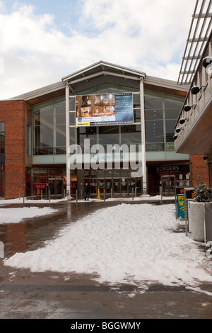 Chapelfield Shopping centre - Around Norwich in the UK Snowfall of early January 2010. Stock Photo