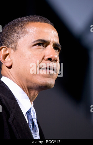 US Senator Barack Obama at Change We Need Presidential rally October 30, 2008, at Verizon Wireless Virginia Beach Amphitheater Stock Photo